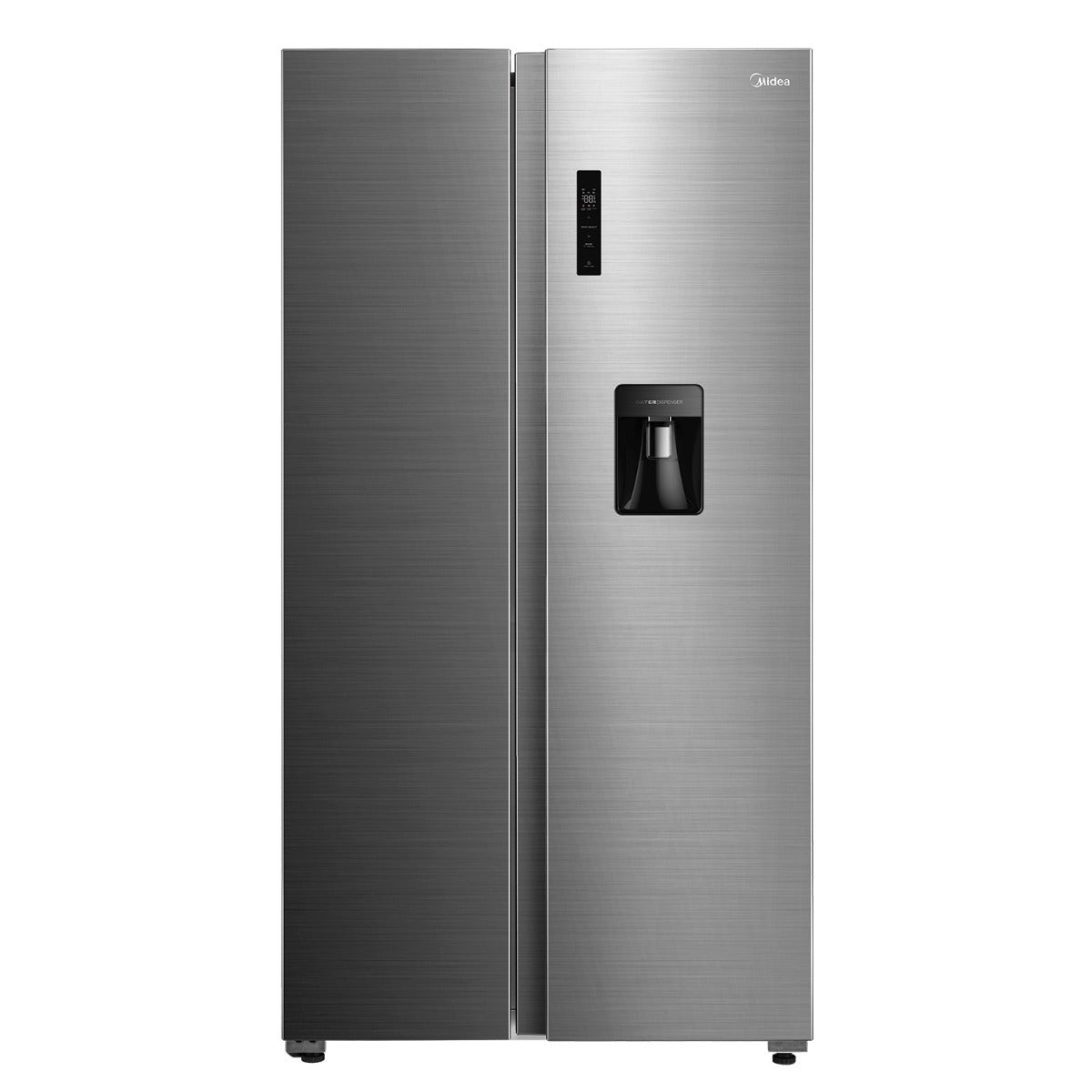 Heladera No Frost SBS Midea 510L con Dispenser Inverter Inoxidable