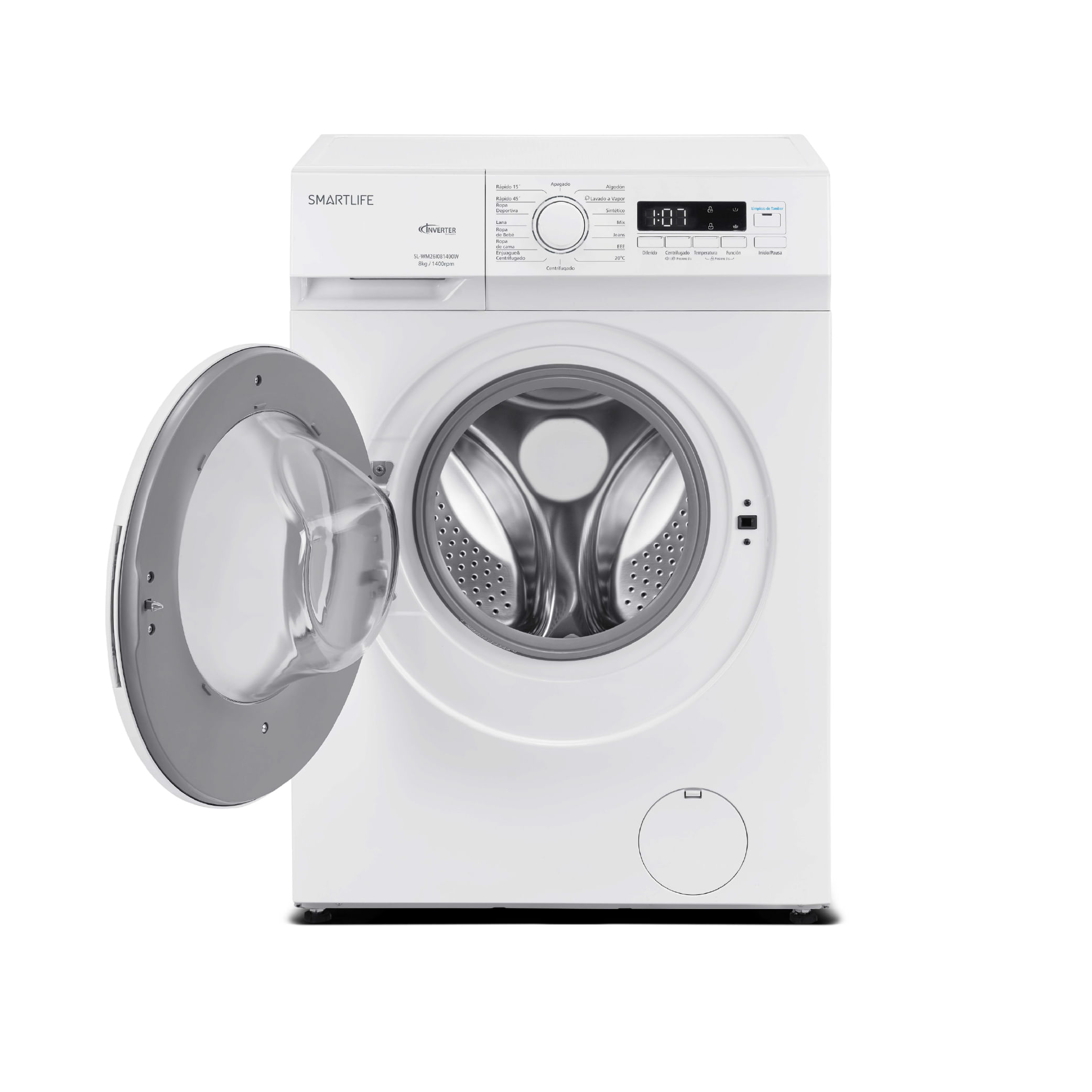 Lavarropas SmartLife WM26I081400W 8kg 1400RPM CF BL Inverter