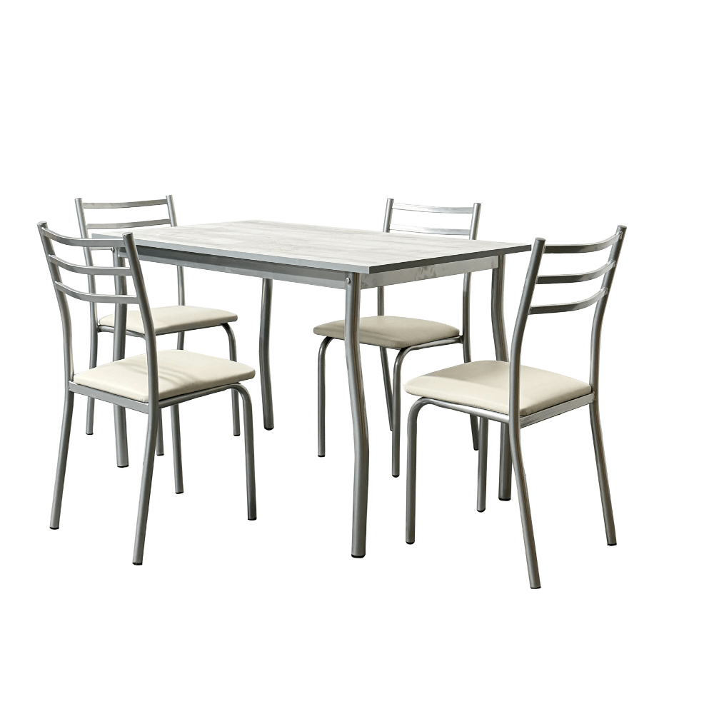 Juego de  comedor mesa+ 4  sillas Dakot  1,20 zambia eco