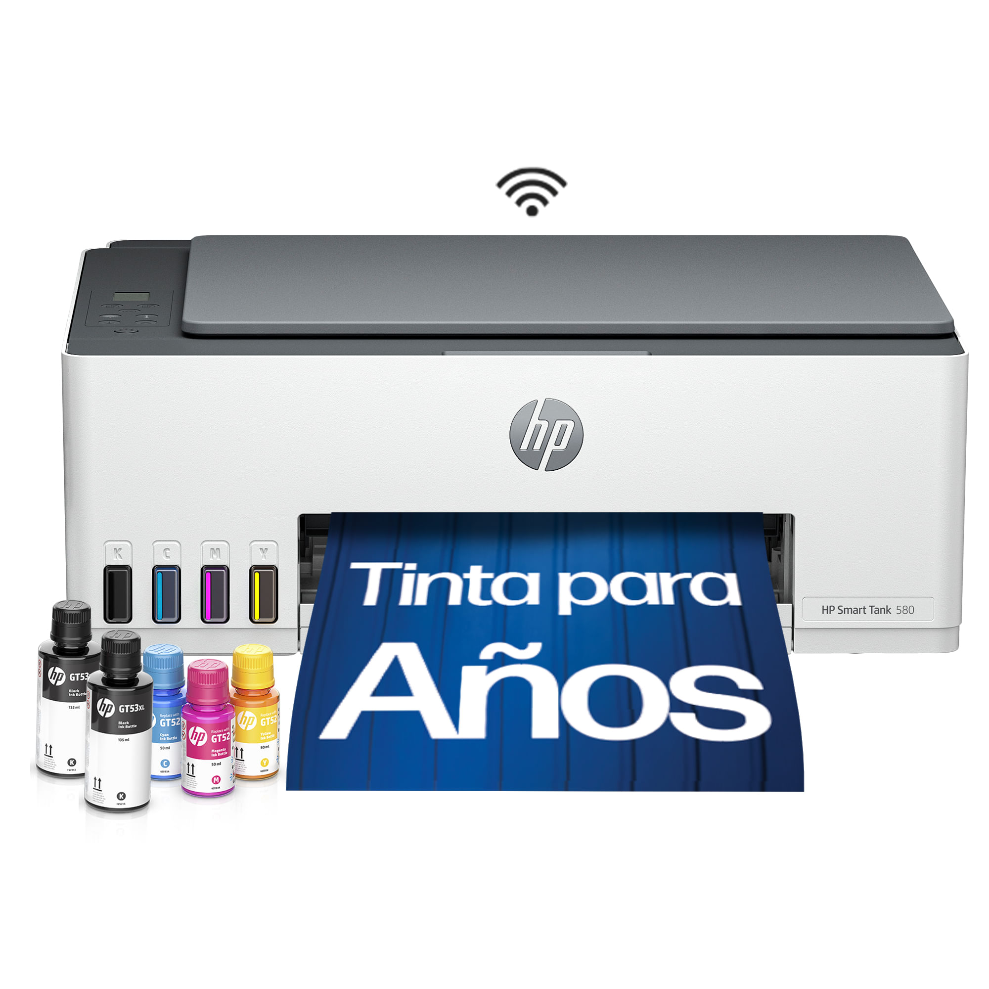 Impresora Multifuncional HP Smart Tank 580 Wi-Fi Color, HP App