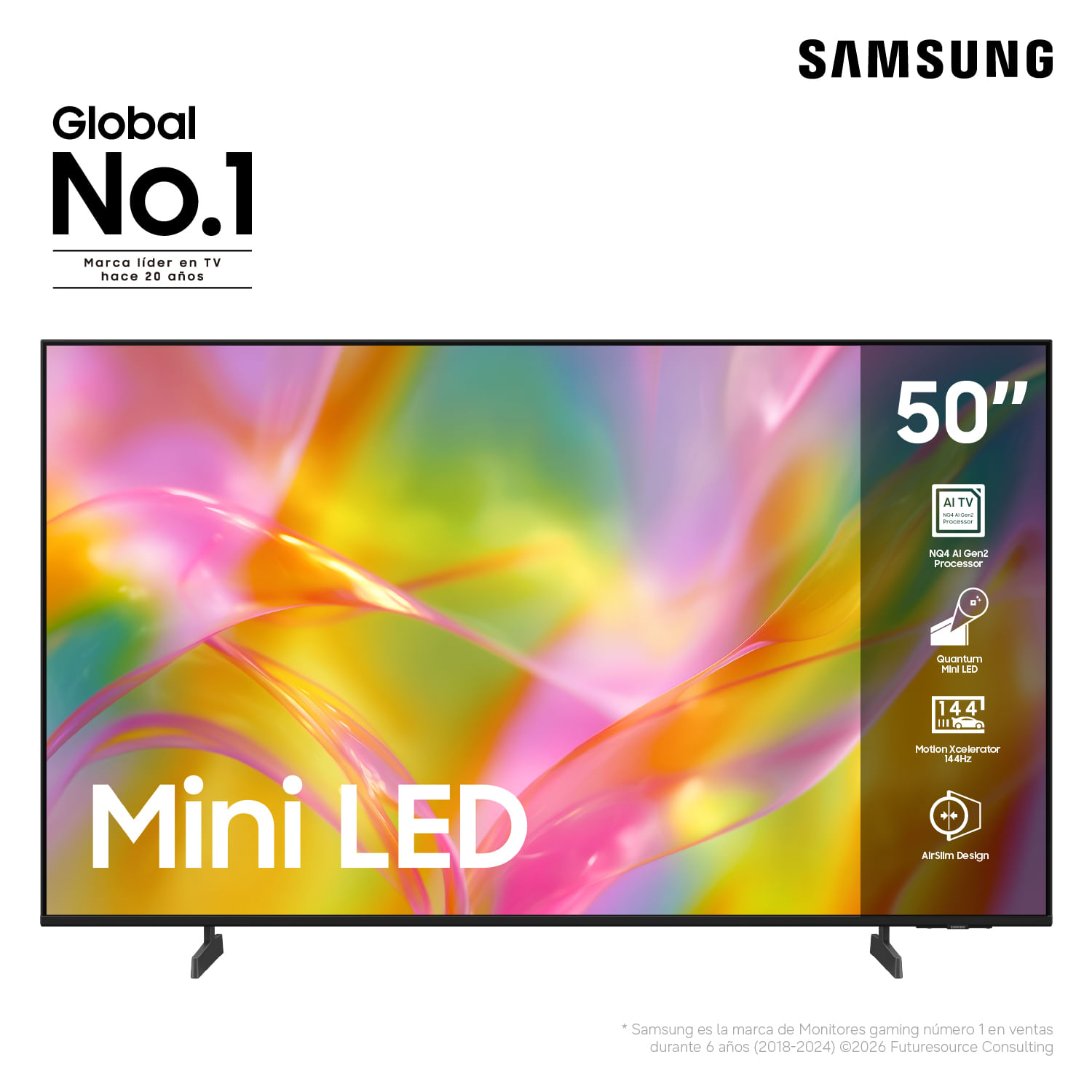 Smart Tv Led Samsung UN50M60HAGXZB 50" Mini Led T